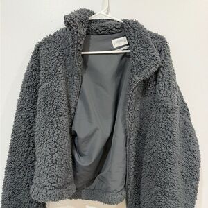 Urban Outfitters Charcoal Sherpa Jacket